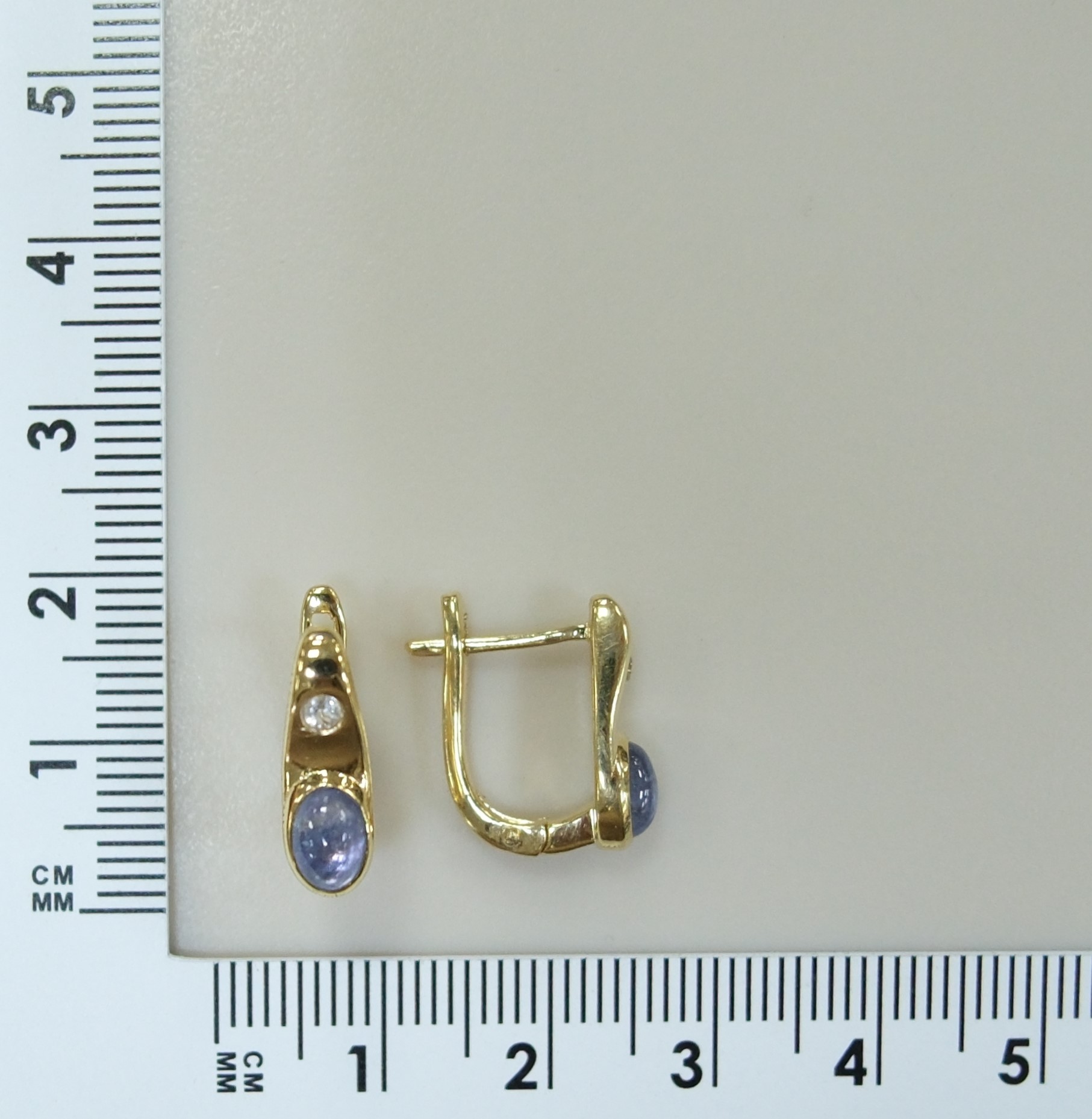 Серебряные серьги с танзанитами